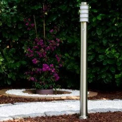 Hofstein Tunes Wegeleuchte Edelstahl, 1-flammig, Bewegungsmelder -Außenleuchten Verkaufe tunes wegeleuchte h165080 9