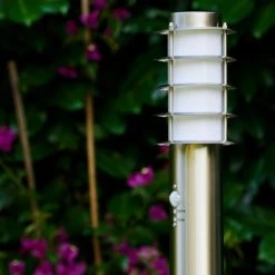 Hofstein Tunes Wegeleuchte Edelstahl, 1-flammig, Bewegungsmelder -Außenleuchten Verkaufe tunes wegeleuchte h165097 3