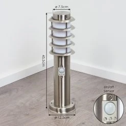 Hofstein Tunes Wegeleuchte Nickel-Matt, 1-flammig, Bewegungsmelder -Außenleuchten Verkaufe tunes wegeleuchte h3456897 3