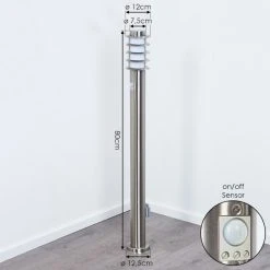 Hofstein Tunes Wegeleuchte Nickel-Matt, 1-flammig, Bewegungsmelder -Außenleuchten Verkaufe tunes wegeleuchte h3456941 3