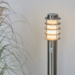 Hofstein Tunes Wegeleuchte Nickel-Matt, 1-flammig, Bewegungsmelder -Außenleuchten Verkaufe tunes wegeleuchte h3456965 8