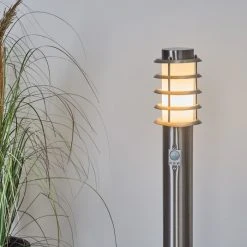 Hofstein Tunes Wegeleuchte Nickel-Matt, 1-flammig, Bewegungsmelder -Außenleuchten Verkaufe tunes wegeleuchte h3458884 10