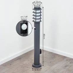 Hofstein Tunes Wegeleuchte Anthrazit, 1-flammig, Bewegungsmelder -Außenleuchten Verkaufe tunes wegeleuchte h3536506 3