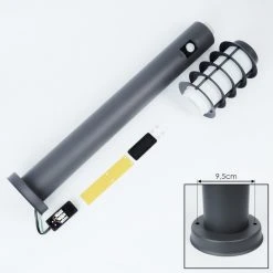 Hofstein Tunes Wegeleuchte Nickel-Matt, 1-flammig, Bewegungsmelder -Außenleuchten Verkaufe tunes wegeleuchte h3538678 4