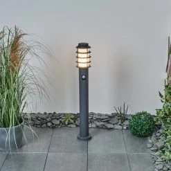 Hofstein Tunes Wegeleuchte Nickel-Matt, 1-flammig, Bewegungsmelder -Außenleuchten Verkaufe tunes wegeleuchte h3538678 6