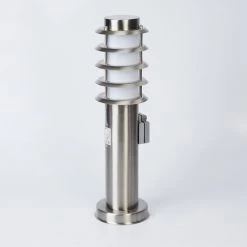 Hofstein Tunes Wegeleuchte Nickel-Matt, 1-flammig, Bewegungsmelder -Außenleuchten Verkaufe tunes wegeleuchte h3539323 6