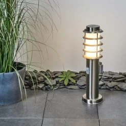 Hofstein Tunes Wegeleuchte Nickel-Matt, 1-flammig, Bewegungsmelder -Außenleuchten Verkaufe tunes wegeleuchte h3539323 7