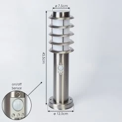 Hofstein Tunes Wegeleuchte Nickel-Matt, 1-flammig, Bewegungsmelder -Außenleuchten Verkaufe tunes wegeleuchte h3539354 3