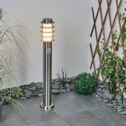 Hofstein Tunes Wegeleuchte Nickel-Matt, 1-flammig, Bewegungsmelder -Außenleuchten Verkaufe tunes wegeleuchte h3539408 10