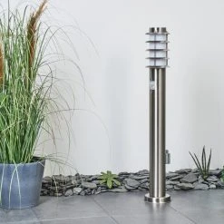 Hofstein Tunes Wegeleuchte Nickel-Matt, 1-flammig, Bewegungsmelder -Außenleuchten Verkaufe tunes wegeleuchte h3539408 11