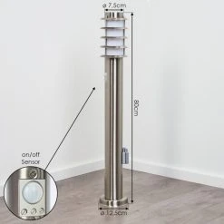 Hofstein Tunes Wegeleuchte Nickel-Matt, 1-flammig, Bewegungsmelder -Außenleuchten Verkaufe tunes wegeleuchte h3539408 3