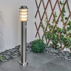 Hofstein Tunes Wegeleuchte Nickel-Matt, 1-flammig, Bewegungsmelder -Außenleuchten Verkaufe tunes wegeleuchte h3539408 6