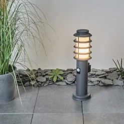 Hofstein Tunes Wegeleuchte Anthrazit, 1-flammig, Bewegungsmelder -Außenleuchten Verkaufe tunes wegeleuchte h3539873 5