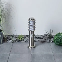 Hofstein Tunes Wegeleuchte Nickel-Matt, 1-flammig, Bewegungsmelder -Außenleuchten Verkaufe tunes wegeleuchte h3546529 6