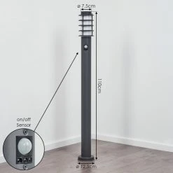 Hofstein Tunes Wegeleuchte Anthrazit, 1-flammig, Bewegungsmelder -Außenleuchten Verkaufe tunes wegeleuchte h3546659 3