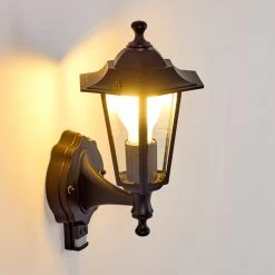 Hofstein Valtimo Au&szlig;enwandleuchte Schwarz, 1-flammig, Bewegungsmelder -Außenleuchten Verkaufe valtimo aussenwandleuchte h3029879 10