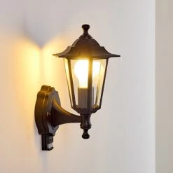 Hofstein Valtimo Au&szlig;enwandleuchte Schwarz, 1-flammig, Bewegungsmelder -Außenleuchten Verkaufe valtimo aussenwandleuchte h3029879 11