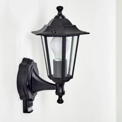 Hofstein Valtimo Au&szlig;enwandleuchte Schwarz, 1-flammig, Bewegungsmelder -Außenleuchten Verkaufe valtimo aussenwandleuchte h3029879 3