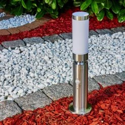 Hofstein Walise Au&szlig;ensockelleuchte Edelstahl, 1-flammig, Bewegungsmelder -Außenleuchten Verkaufe walise aussensockelleuchte h3302002 do1 2