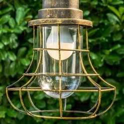 Hofstein Wegeleuchte BORKAN Braun, Gold, 1-flammig, Bewegungsmelder -Außenleuchten Verkaufe wegeleuchte borkan h3021361 do3 3