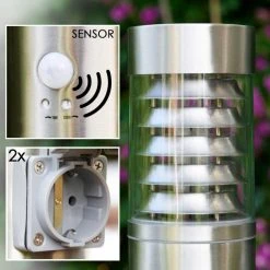 Hofstein Wegeleuchte Dakar Edelstahl, 1-flammig, Bewegungsmelder -Außenleuchten Verkaufe wegeleuchte dakar h168036 14