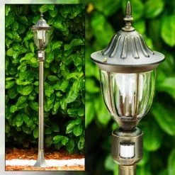 Hofstein Wegeleuchte Ribadeo Schwarz-Gold, 1-flammig, Bewegungsmelder -Außenleuchten Verkaufe wegeleuchte ribadeo h169187 11