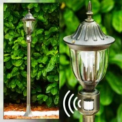 Hofstein Wegeleuchte Ribadeo Schwarz-Gold, 1-flammig, Bewegungsmelder -Außenleuchten Verkaufe wegeleuchte ribadeo h169187 13