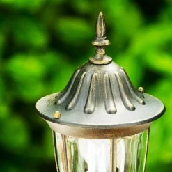 Hofstein Wegeleuchte Ribadeo Schwarz-Gold, 1-flammig, Bewegungsmelder -Außenleuchten Verkaufe wegeleuchte ribadeo h169187 2