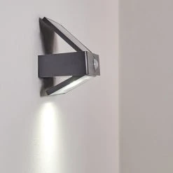 Hofstein Wiborg Solar-Au&szlig;enwandleuchte LED Anthrazit, 1-flammig, Bewegungsmelder -Außenleuchten Verkaufe wiborg solar aussenwandleuchte h3270899 do1 12