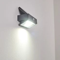 Hofstein Wiborg Solar-Au&szlig;enwandleuchte LED Anthrazit, 1-flammig, Bewegungsmelder -Außenleuchten Verkaufe wiborg solar aussenwandleuchte h3270899 do1 15