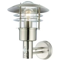 Wofi Leuchten Wofi Outdoor line FERRY Aussenwandleuchte mit Sensor Edelstahl, 1-flammig, Bewegungsmelder